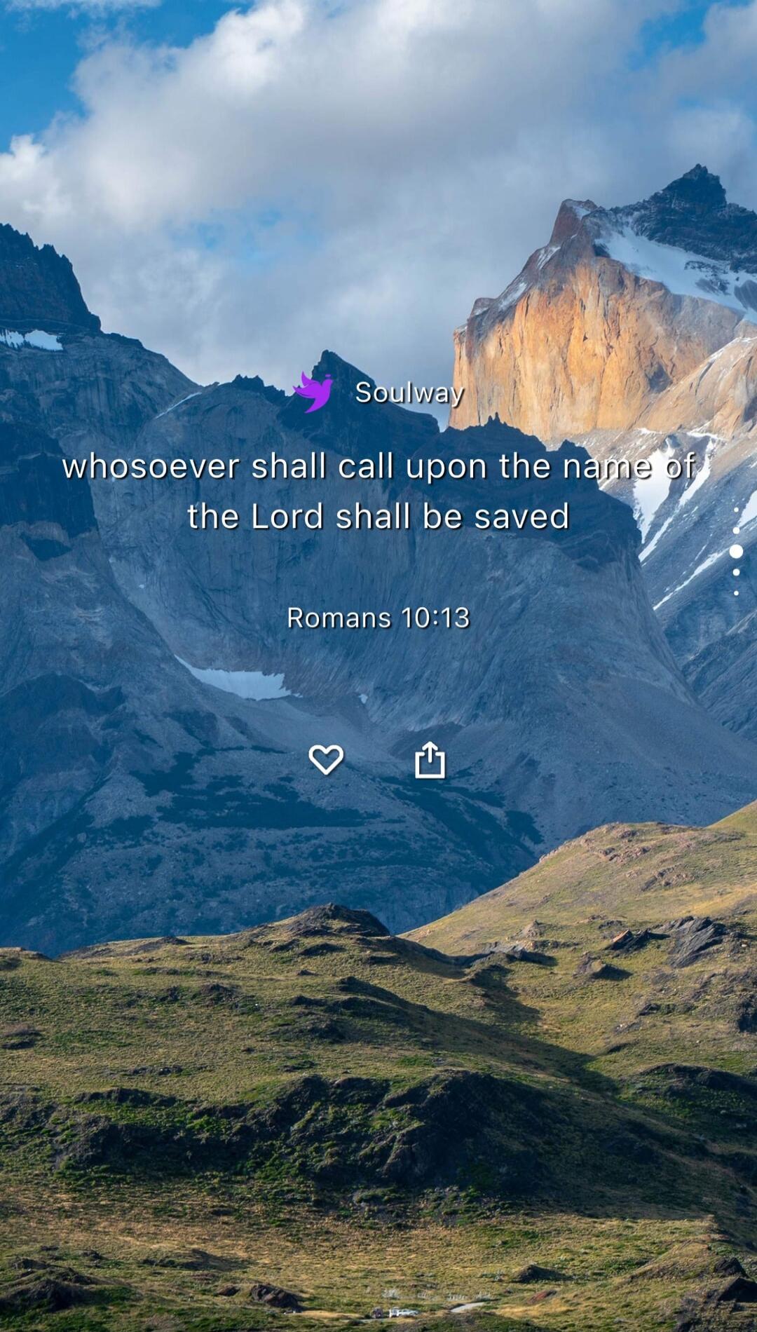 Soulway whosoever shall call upon the name of the Lord shall be saved Romans 10:13