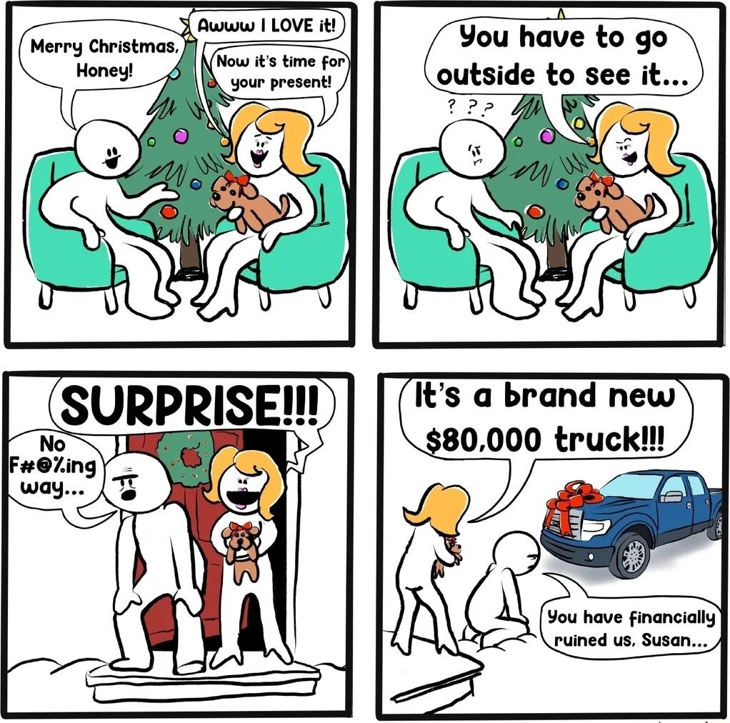 Merry Christmas You have to go Honey K oot outside to see it SURPRISE