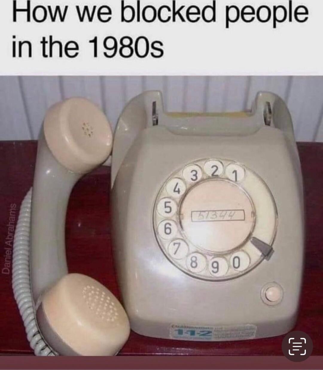 How we blocked people in the 1980s