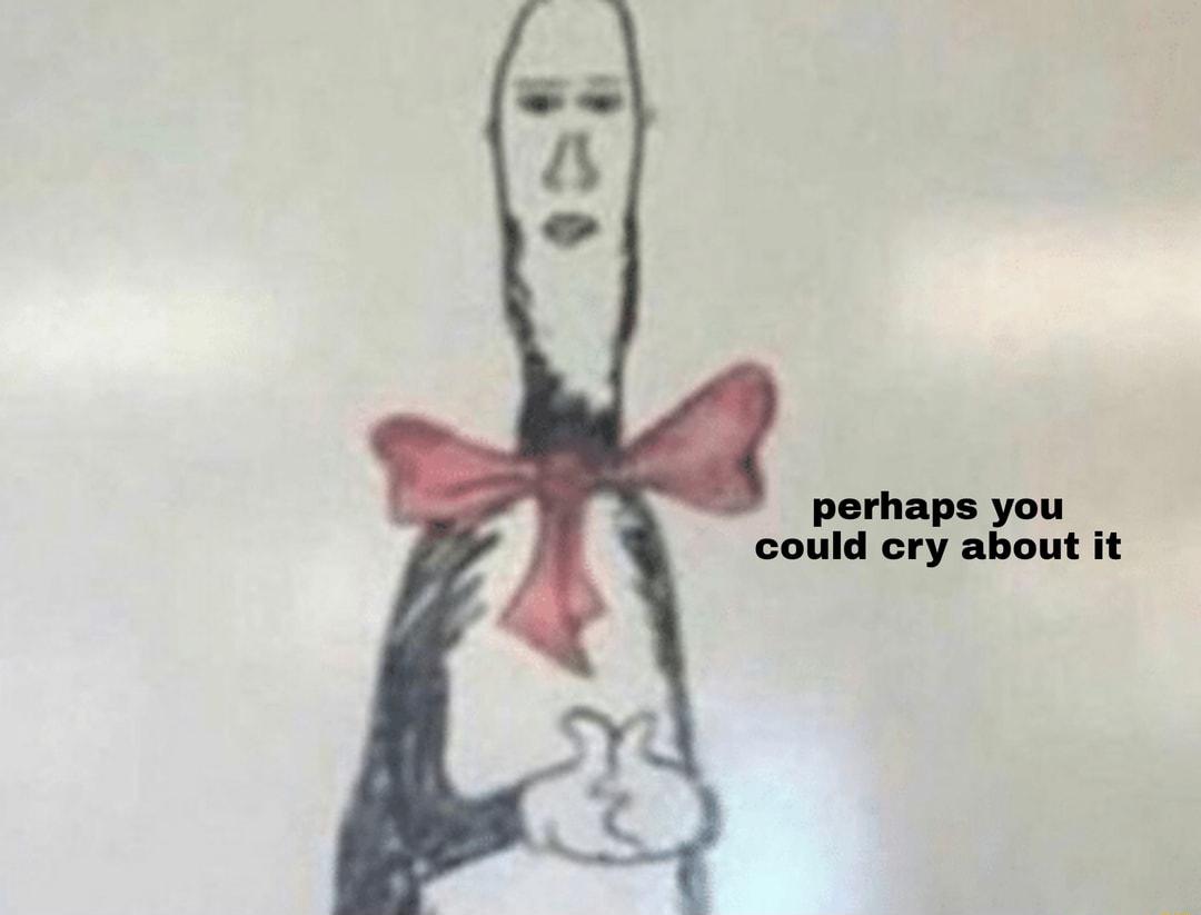 perhaps you could cry about it