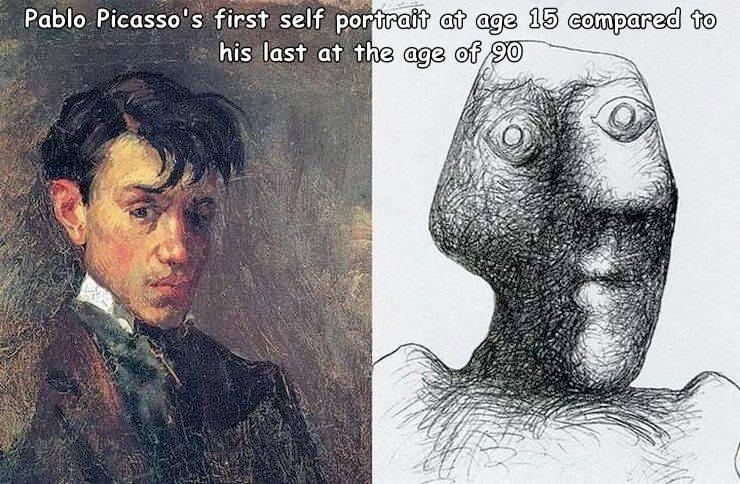 Pablo Picassos first self porfizaiifais 15 ol his llast at the O
