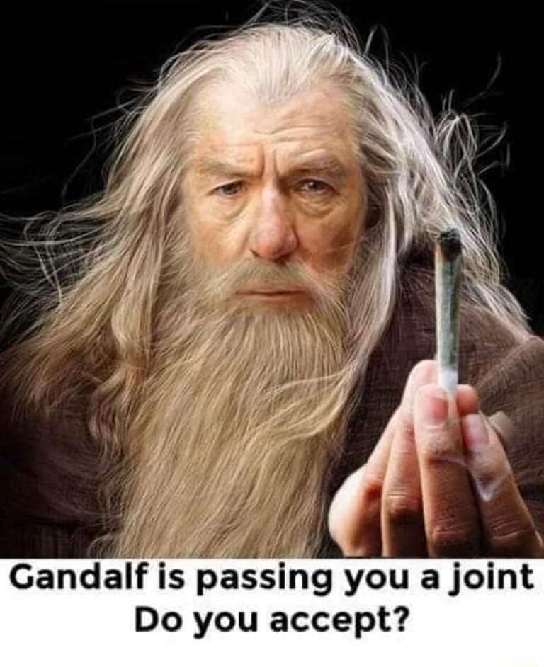 Gandalf ssig you a joint Do you accept