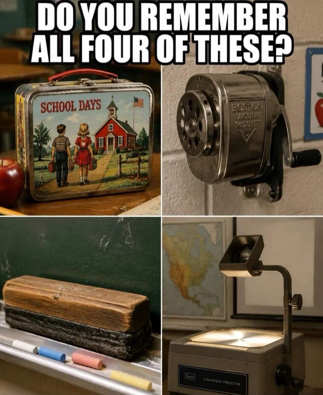 DO YOU REMEMBER ALL FOUR OF THESE? SCHOOL DAYS BOSTON VACUUM MOUNT SARGOS OVERHEAD PROJECTOR