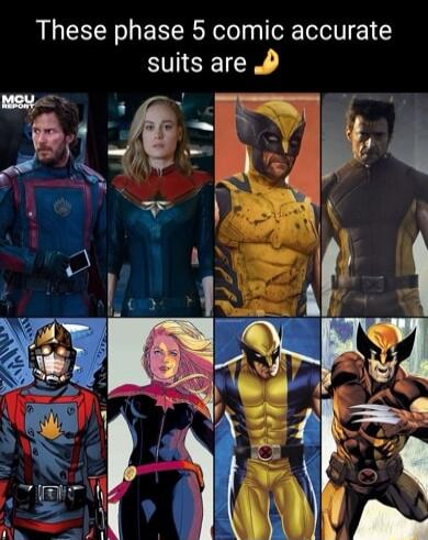 These phase 5 comic accurate suits are 4