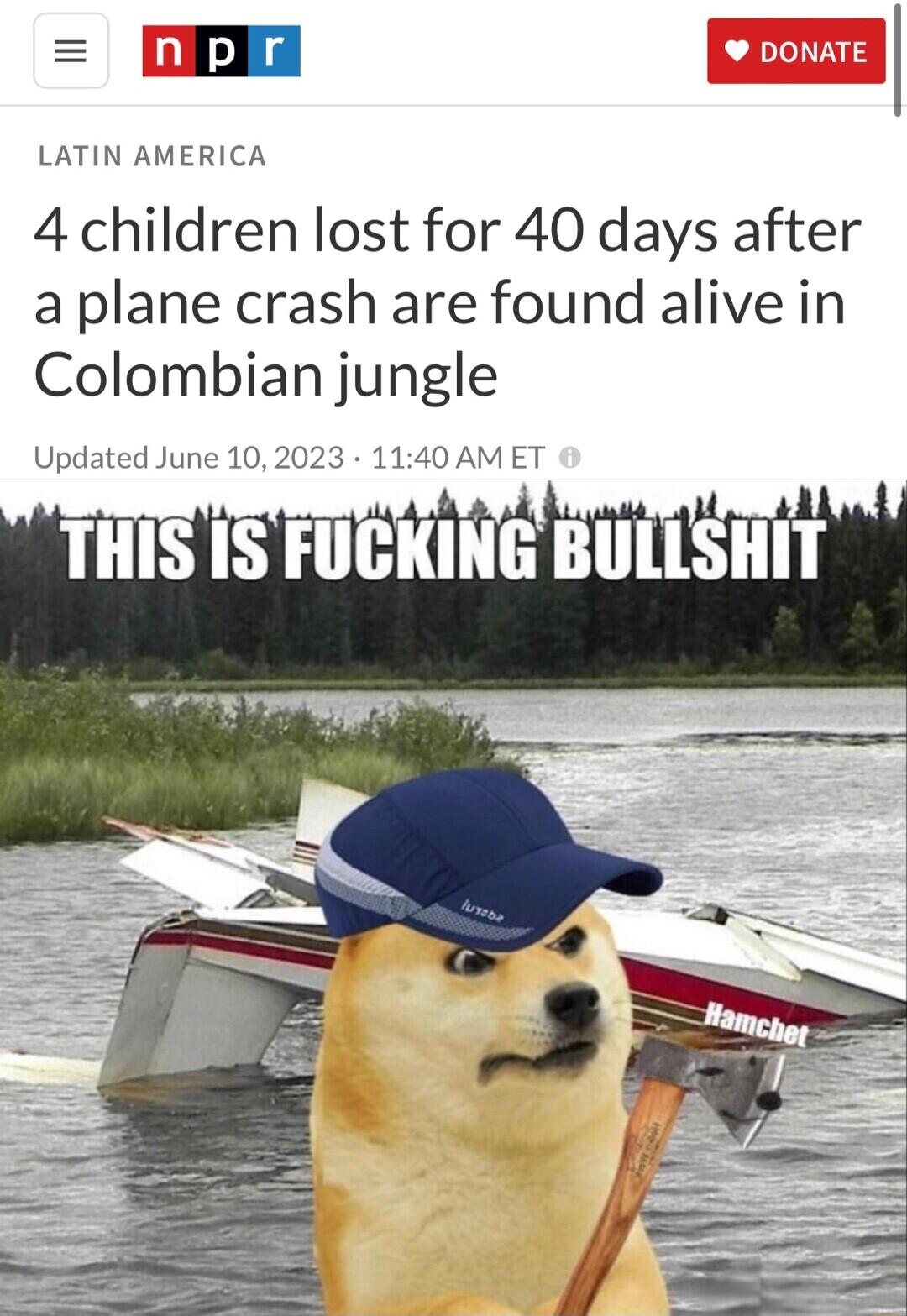 DEE oon 4 children lost for 40 days after aplane crash are found alive in Colombian jungle Updated June 10 2023 1140 AM ET