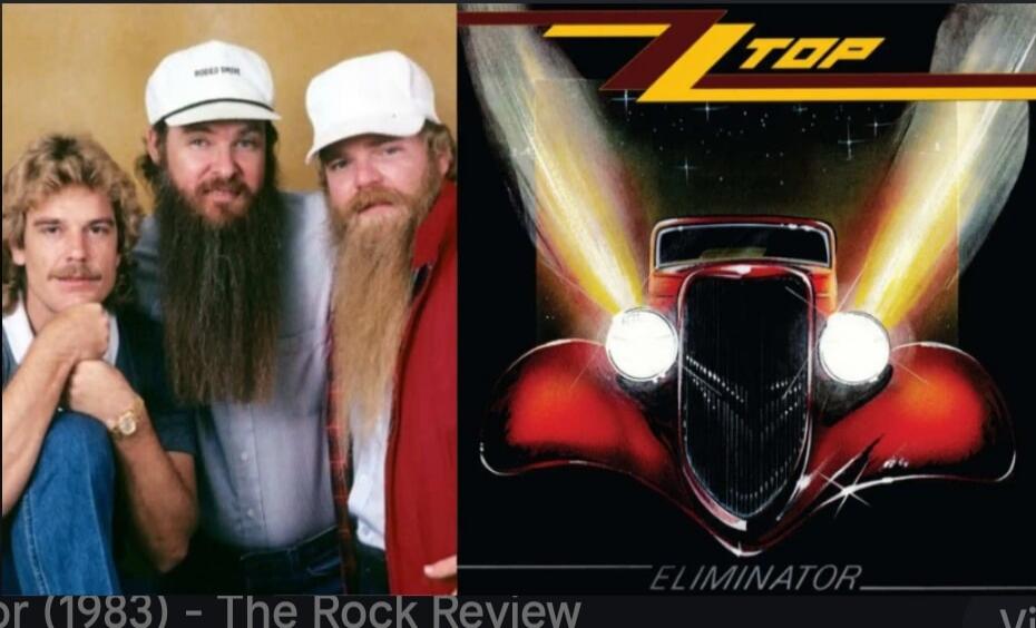 ZZ Top band members and their album Eliminator from 1983. The Rock Review.