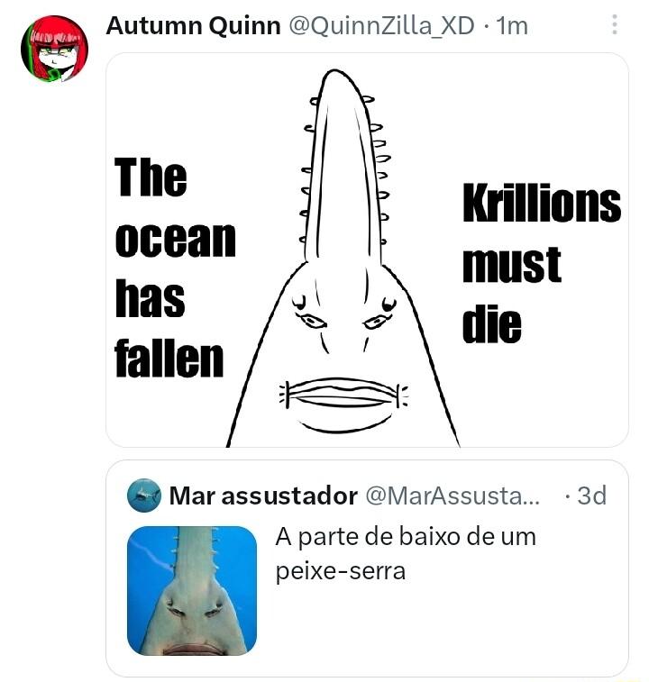 a Autumn Quinn QuinnZilla XD 1m Mar assustador MarAssusta 3d Aparte de baixo de um peixe serra