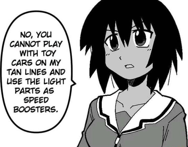 NO You CANNOT PLAY WITH TOY CARS ON MY TAN LINES AND USE THE LIGHT PARTS AS SPEED BOOSTERS