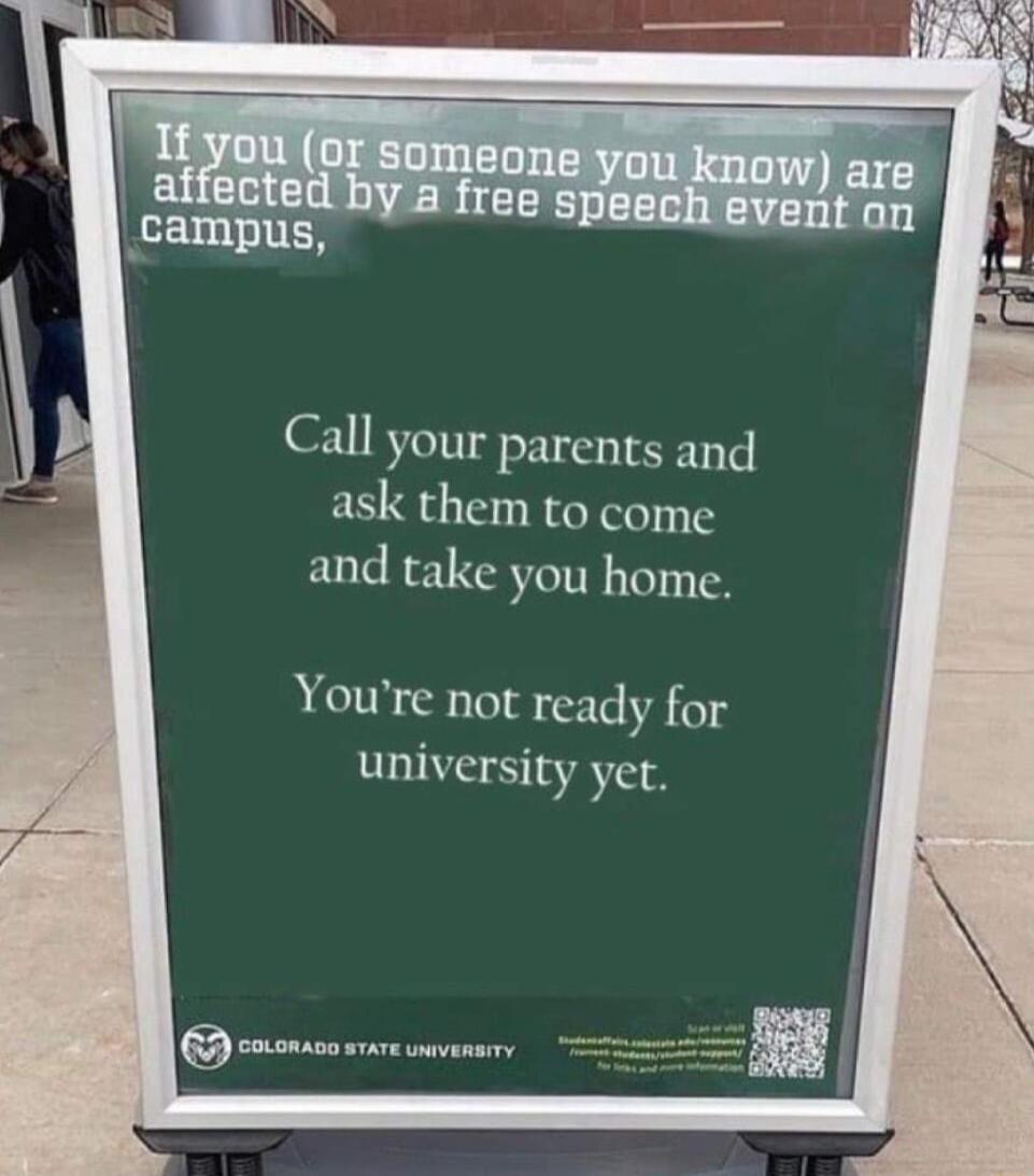 Call your parents and ask them to come and take you home Youre not ready for university yet LT