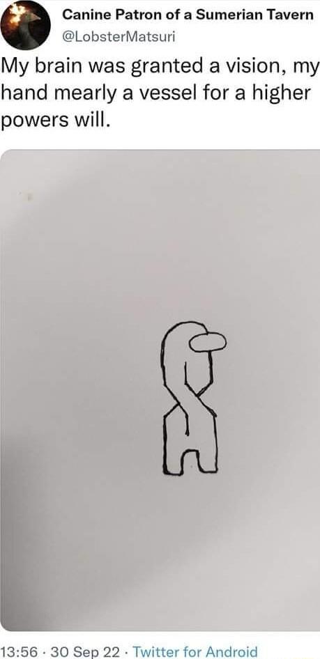 Canine Patron of a Sumerian Tavern LobsterMatsuri My brain was granted a vision m hand mearly a vessel for a higher powers will 1356 30 Sep 22 tter for Android