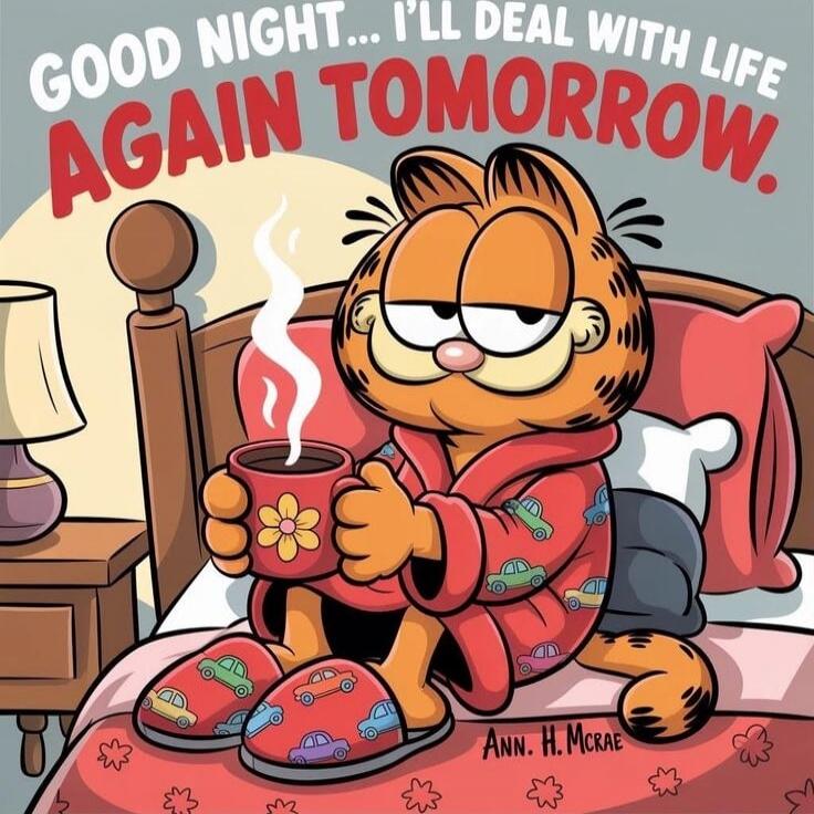 GOOD NIGHT... I'LL DEAL WITH LIFE AGAIN TOMORROW. Ann. H. McRae