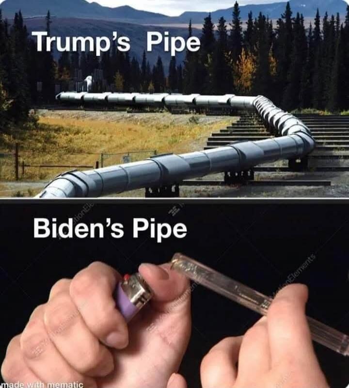 Trump's Pipe Biden's Pipe made with mematic