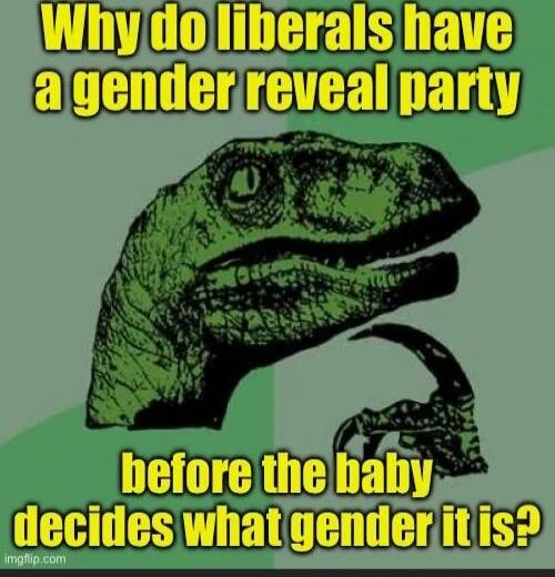 Why do liberals have a gender reveal party before the baby decides what gender it is?