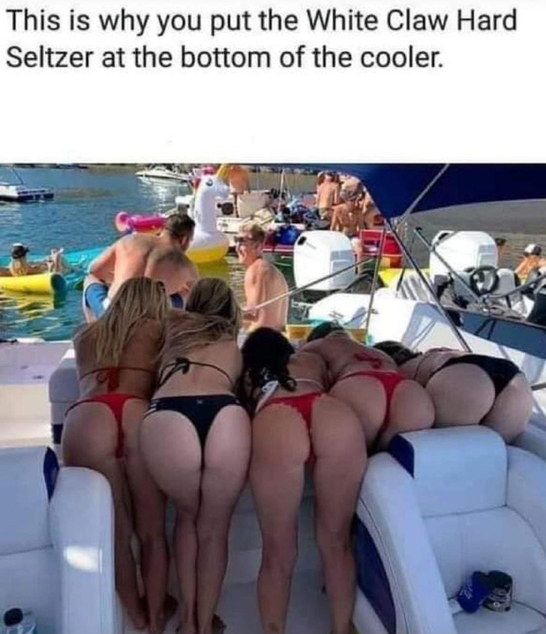 This is why you put the White Claw Hard Seltzer at the bottom of the cooler