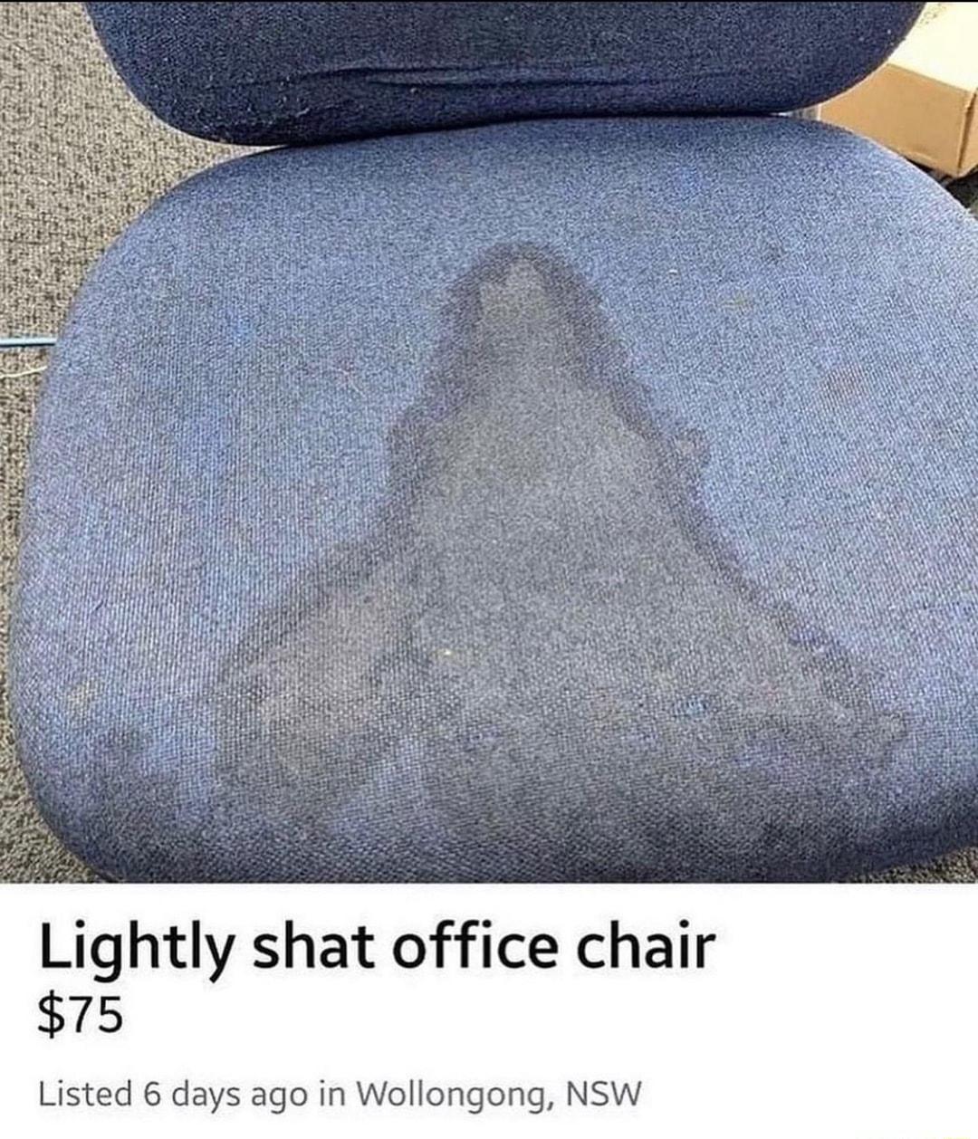 Lightly shat office chair 75 Listed 6 days ago in Wollongong NSW