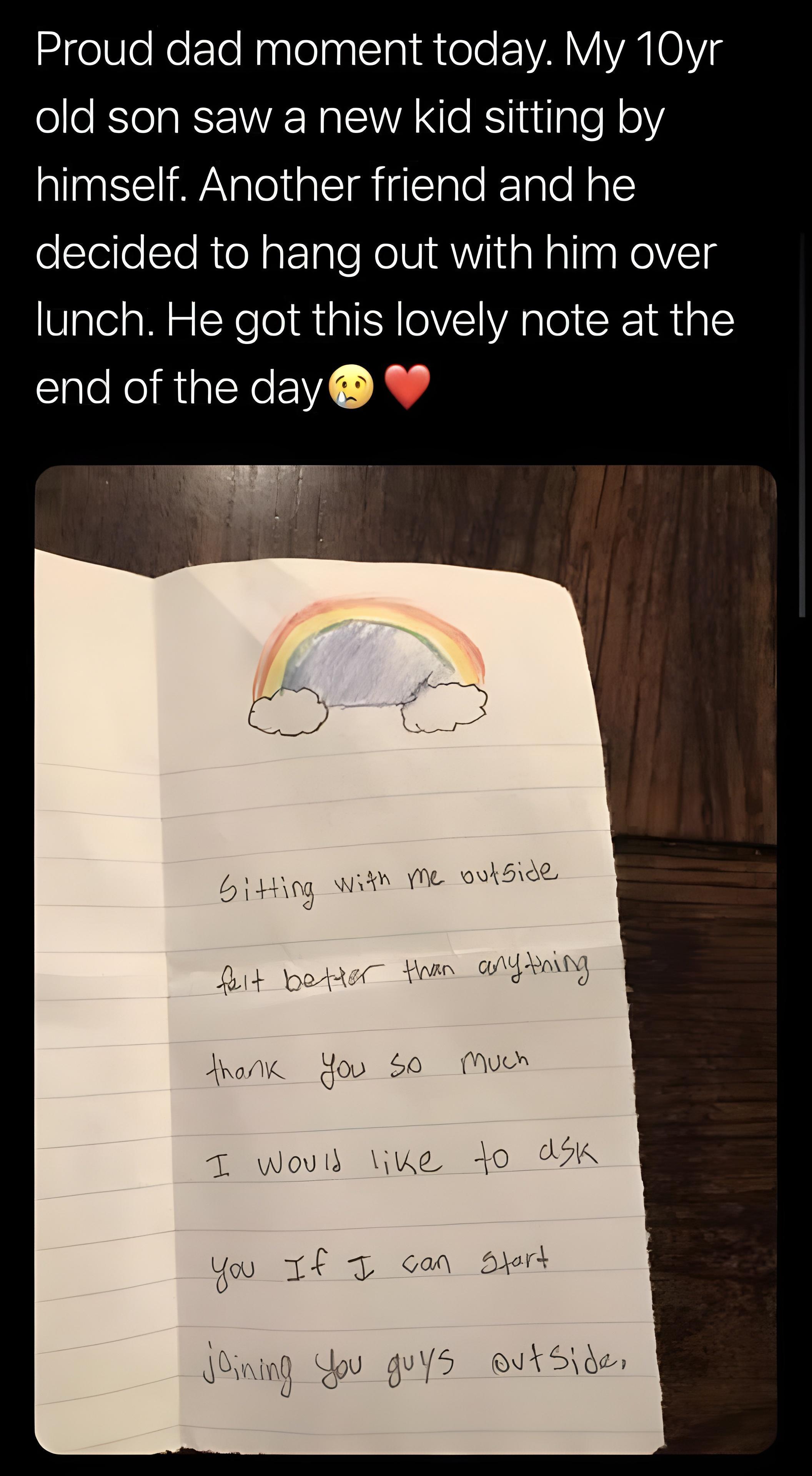 2eluleRoETe Naalelayl Taiatele EIVA Y VAKIOY olle Rl KRRl A e KSiliilale N o himself Another friend and he decided to hang out with him over lunch He got this lovely note at the end of the day W