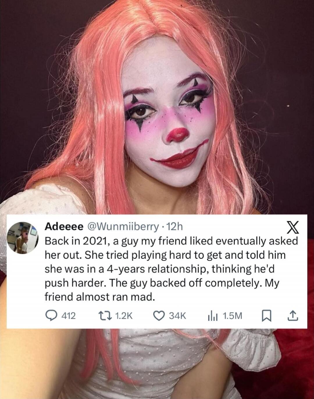 Back in 2021, a guy my friend liked eventually asked her out. She tried playing hard to get and told him she was in a 4-years relationship, thinking he'd push harder. The guy backed off completely. My friend almost ran mad.