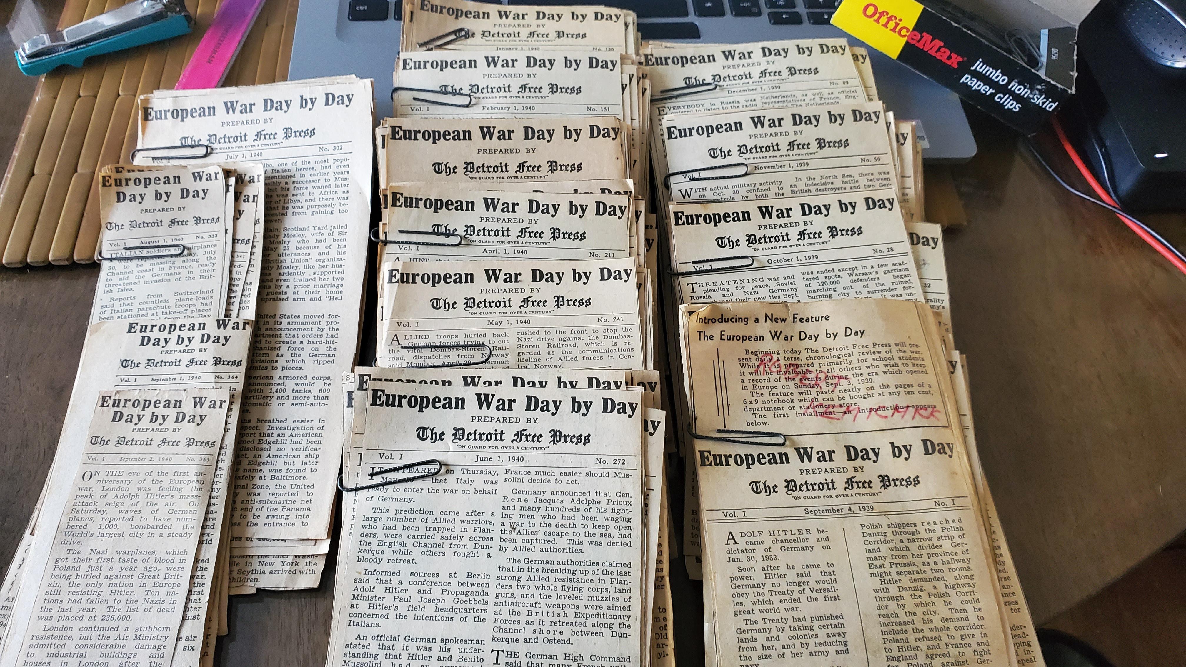 45 8 IEnrODEan War Day by Day FREPARED BY i Detrvoit Ifvee Preagp T European War Day by Day War Day by Day uropean prEPARTD T PREPARED BY D etroit jff_fft e etroit AFree Pregg s February 1 1940 TR vrv_vi_l an War Day by Day S PARED BY iEurope Metroit frcqrcds D on o November 1 1939 Ililllejan war Day by Day PREPARED BY T bo one of the most P T The Beiroit Free Press T V In the North Ben e an indec