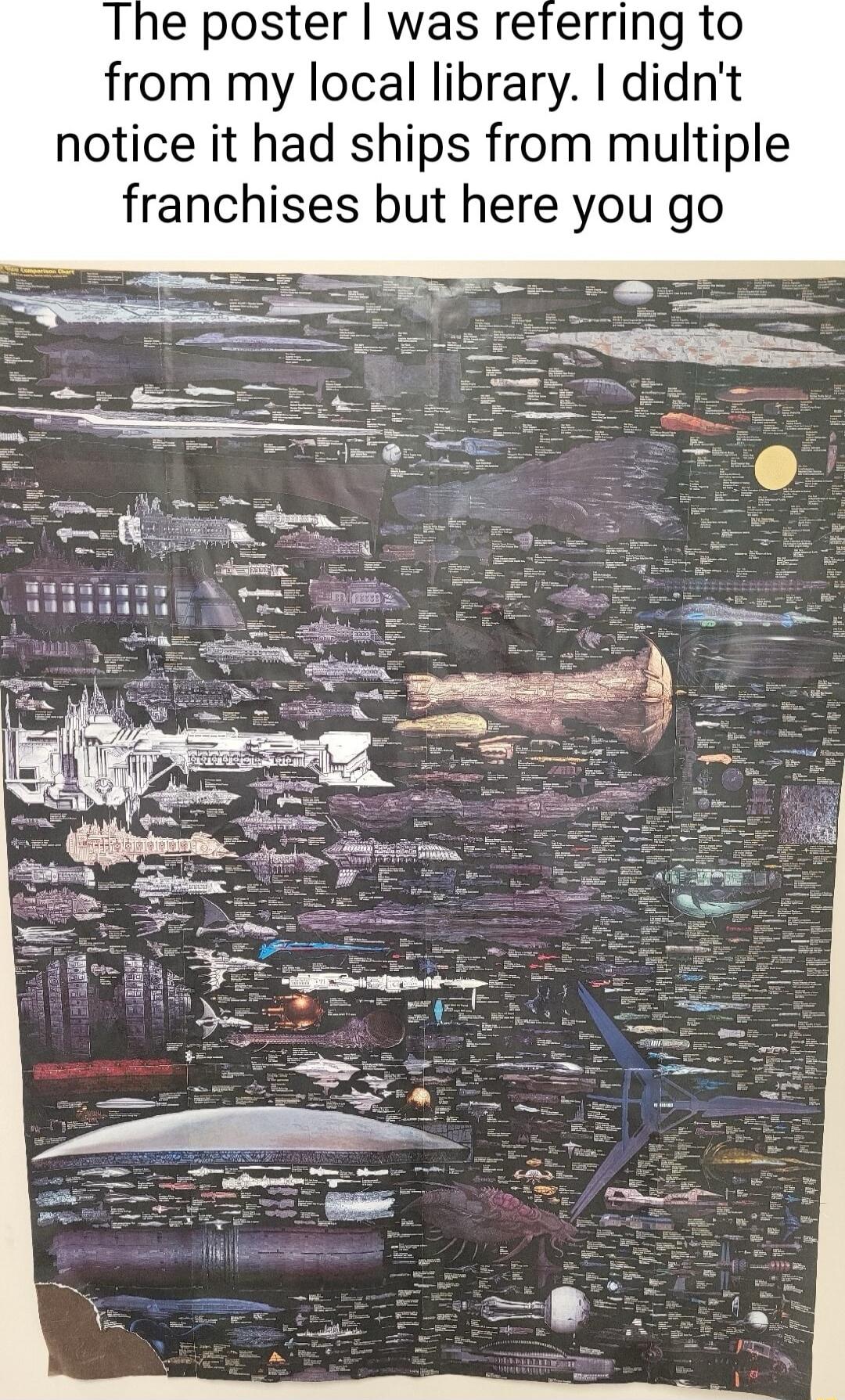 The poster was referring to from my local library didnt notice it had ships from multiple franchises but here you go
