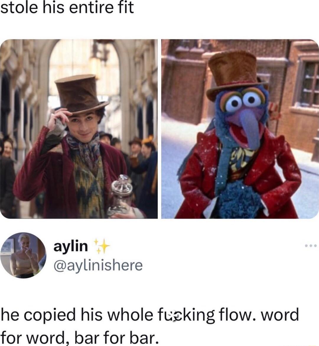 stole his entire fit aylin aylinishere he copied his whole fugking flow word for word bar for bar