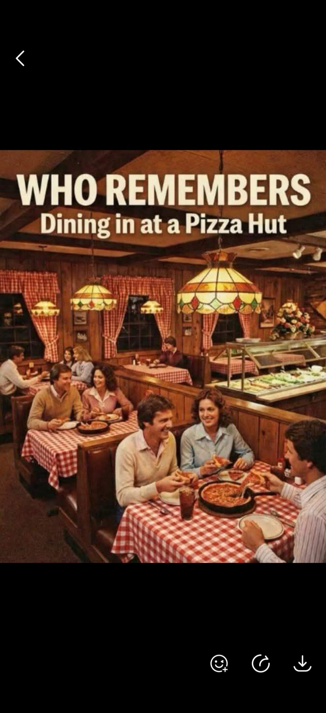 WHO REMEMBERS Dining in at a Pizza Hut
