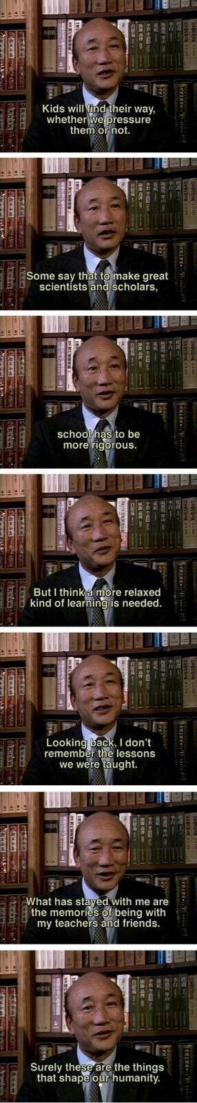 Ll Knds will CHAVEA whether e ressure them or not A g Some say t ake great sc1entlstsn Lo ETEN scho to be morel rous Butl thin erelaxed 7 kind of lear m sneeded iz Lookin K dont rememb tlessons we wYe ght tz inat has st tuth me are L 4 the memori emg with cRUEDLEN wid Y my teaches H Surely th ETERGER UL that shapfohumanity
