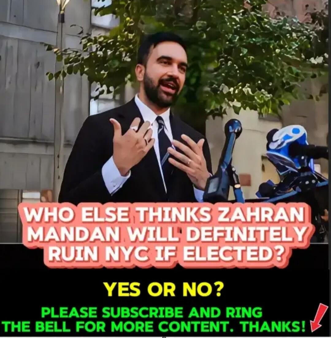 WHO ELSE THINKS ZAHRAN MANDAN WILL DEFINITELY RUIN NYC IF ELECTED? YES OR NO? PLEASE SUBSCRIBE AND RING THE BELL FOR MORE CONTENT. THANKS!