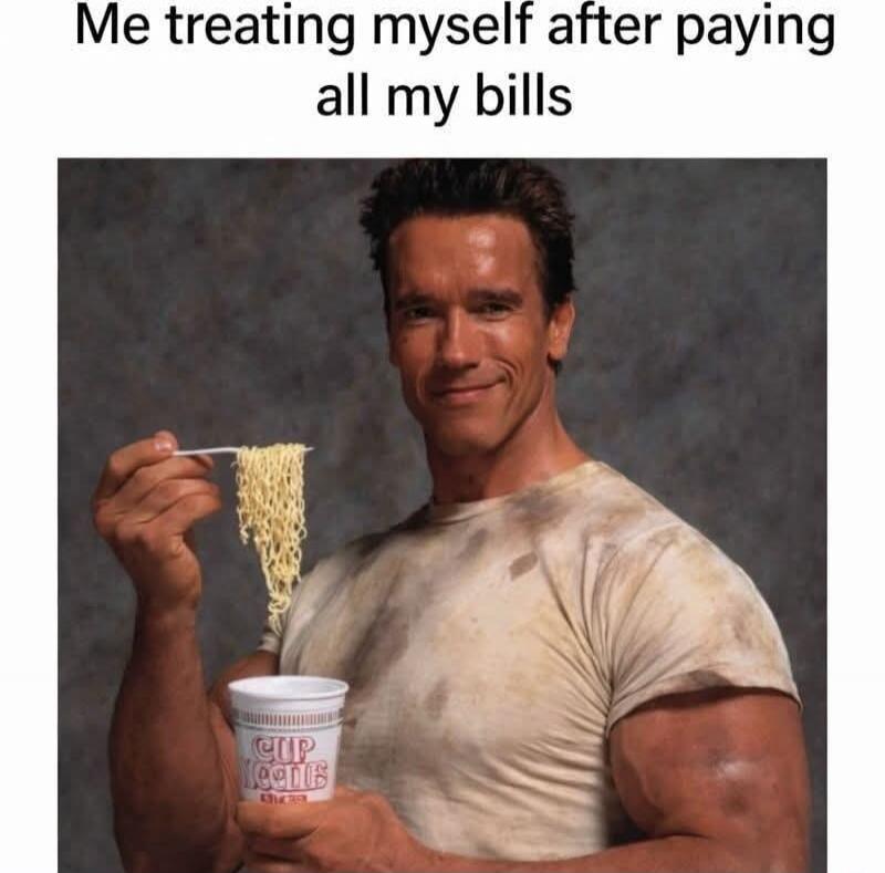 Me treating myself after paying all my bills