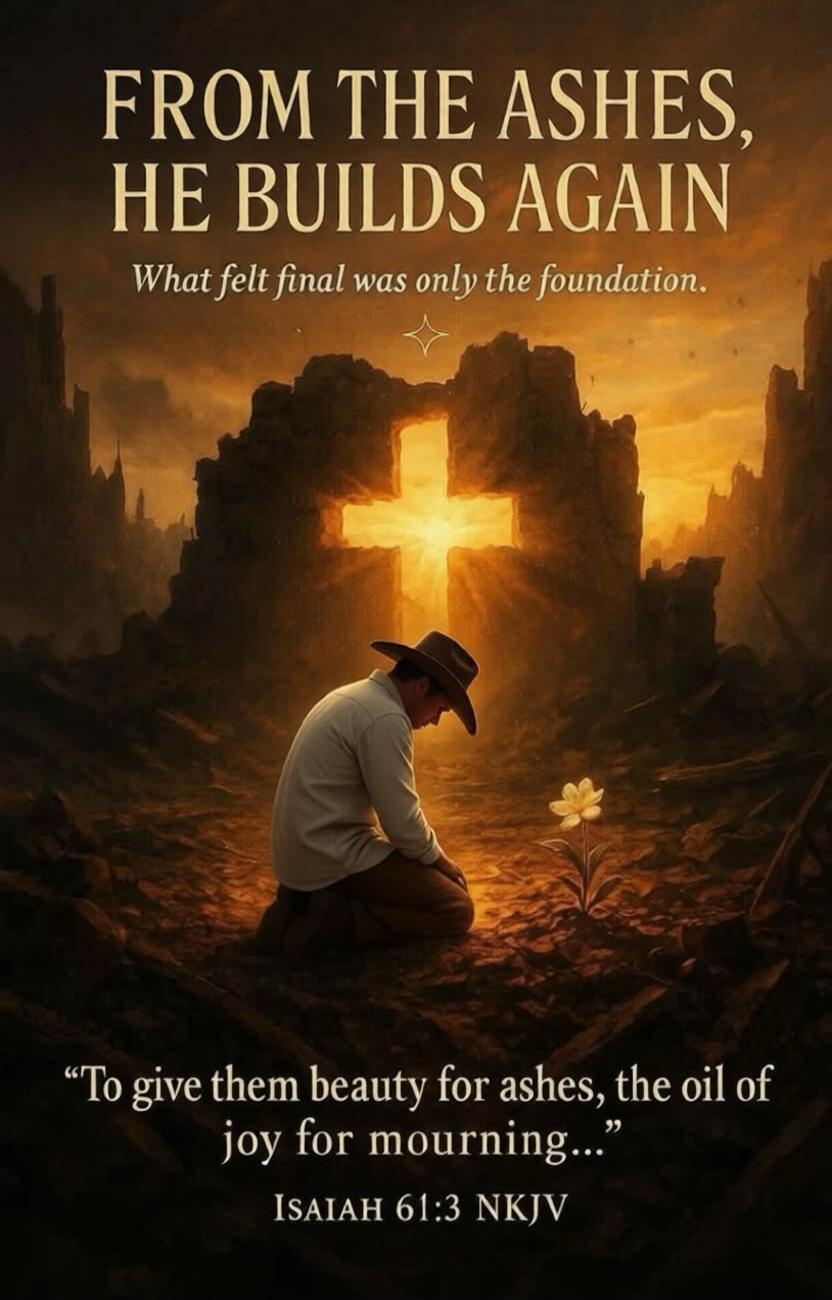 FROM THE ASHES, HE BUILDS AGAIN What felt final was only the foundation. 