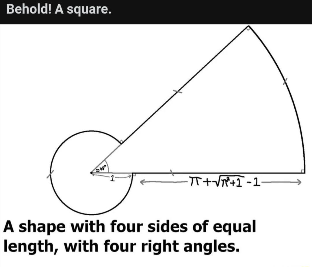 EL GG IYNELTTETR Tl 1 A shape with four sides of equal length with four right angles