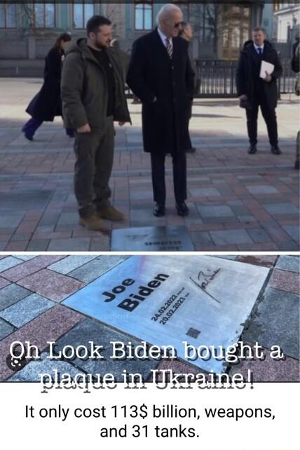 It only cost 113 billion weapons and 31 tanks