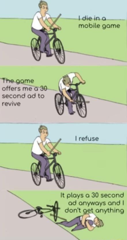 ldieina mobile game second ad to _ revive e 3 It plays a 30 second ad anyways and dont get anything 3