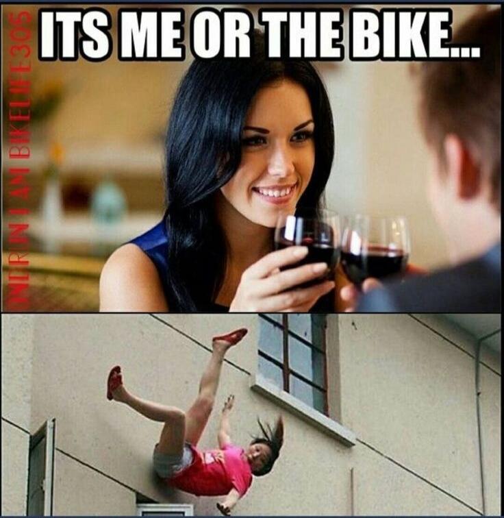 ITS ME OR THE BIKE...