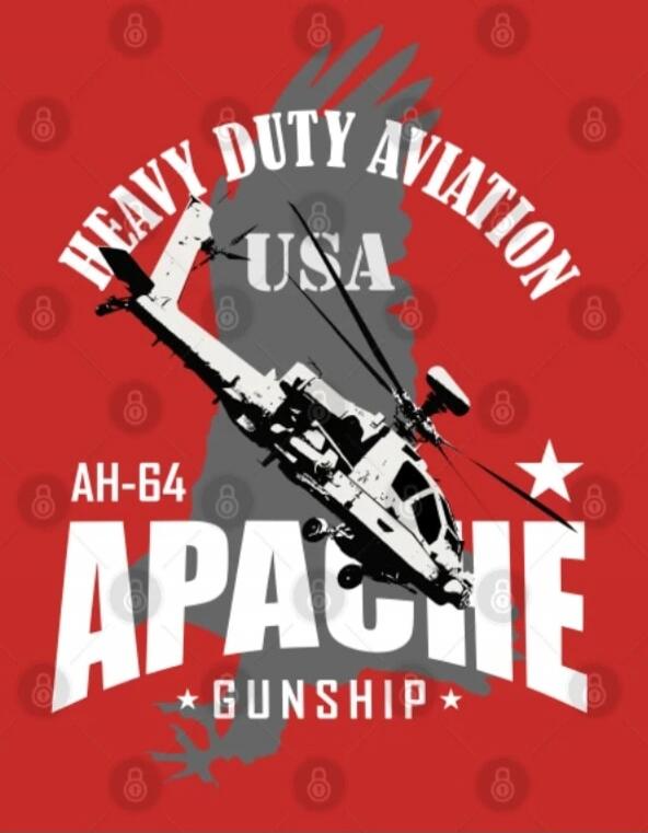 HEAVY DUTY AVIATION USA AH-64 APACHE GUNSHIP