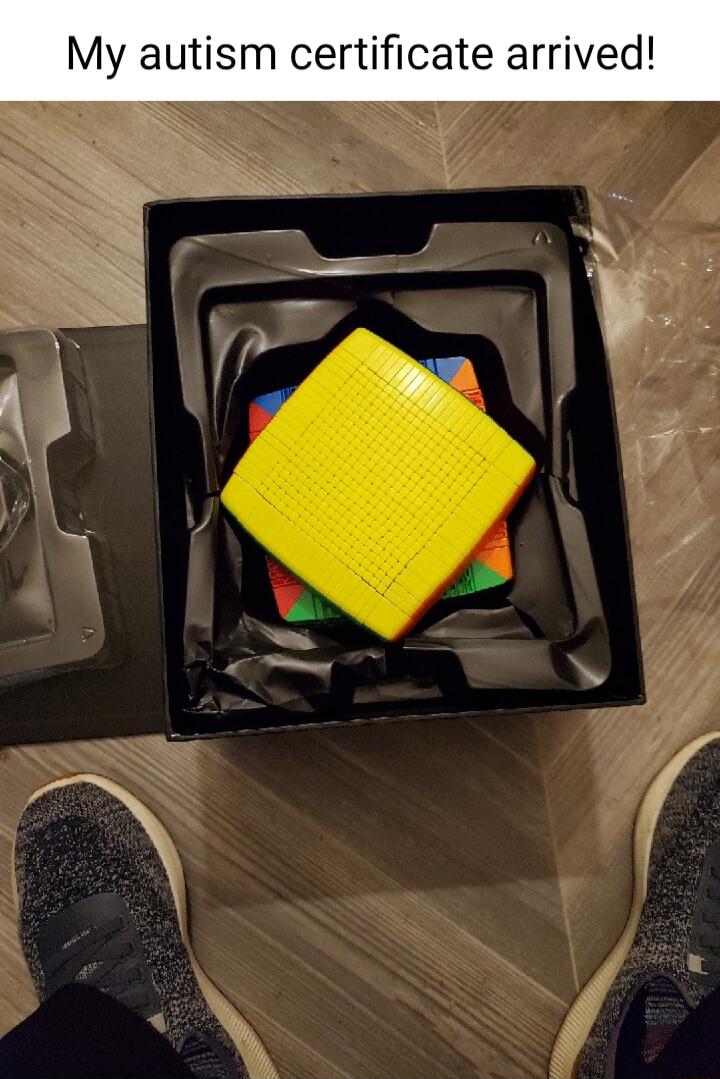 My autism certificate arrived