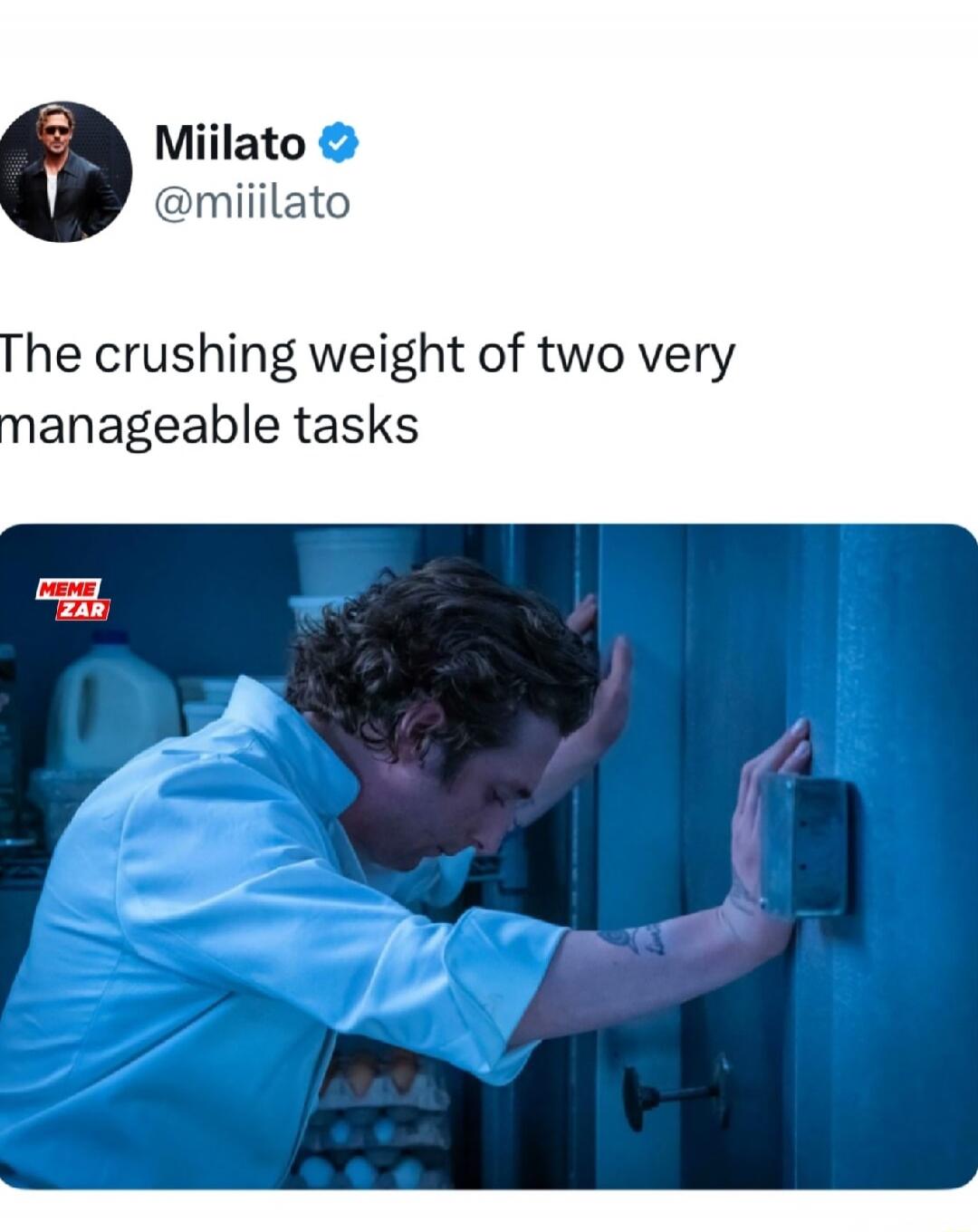 The crushing weight of two very manageable tasks