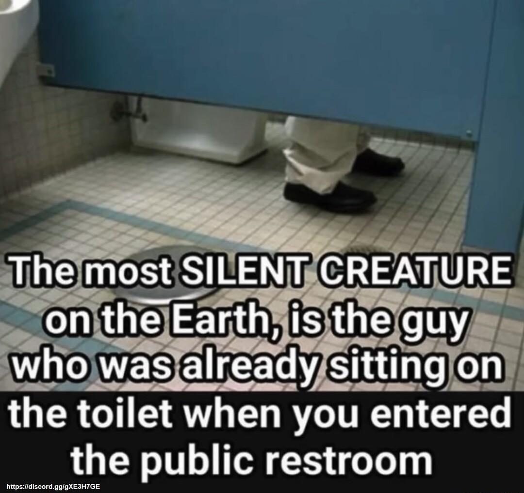 the toilet when youe tered the public restroom