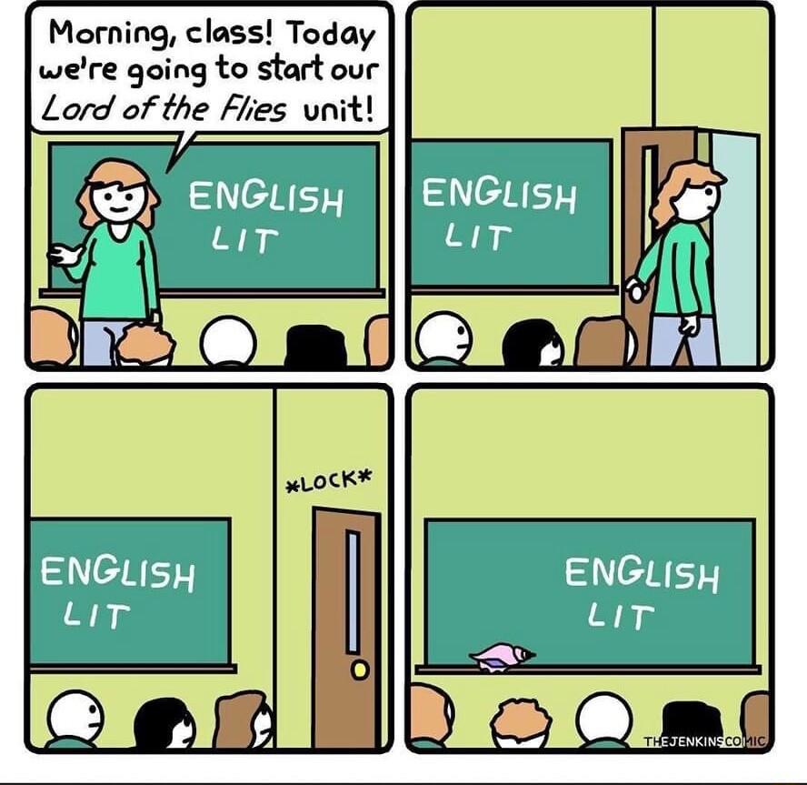 Morning class Today were going to start our Lord of the Flies unit 7