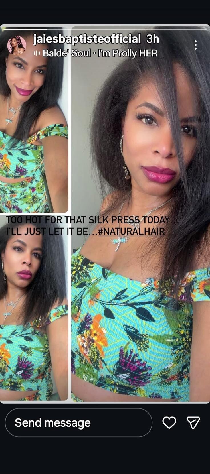 TOO HOT FOR THAT SILK PRESS TODAY I'LL JUST LET IT BE...#NATURALHAIR