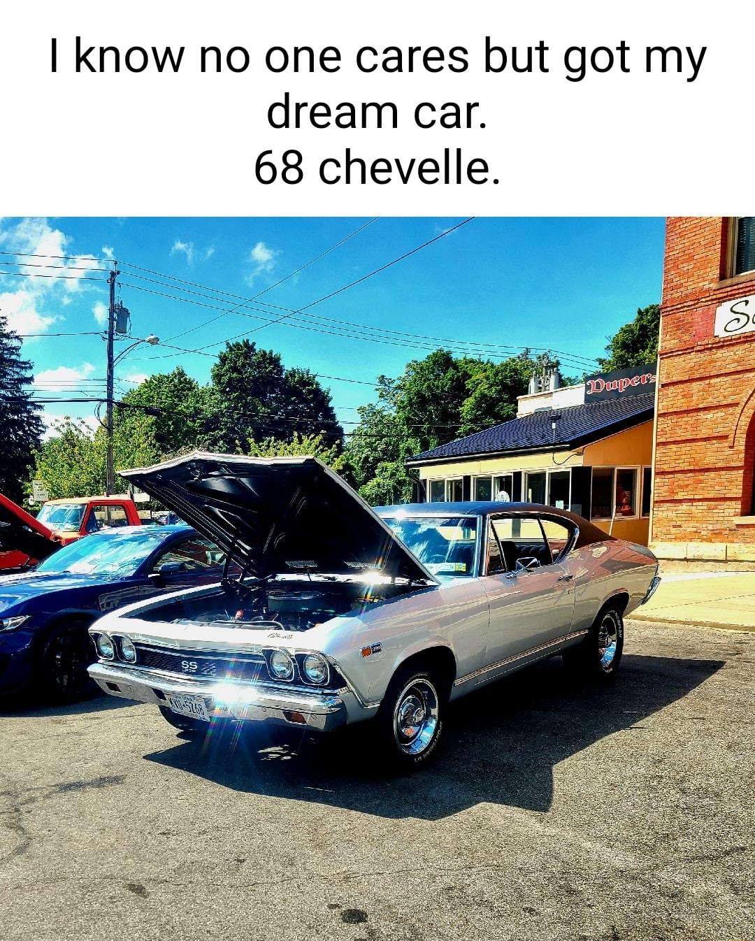 know no one cares but got my dream car 68 chevelle
