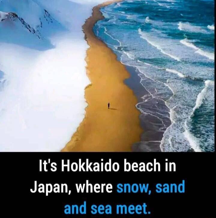 Its Hokkaido beach in NETEL U T R GITAEE and sea meet