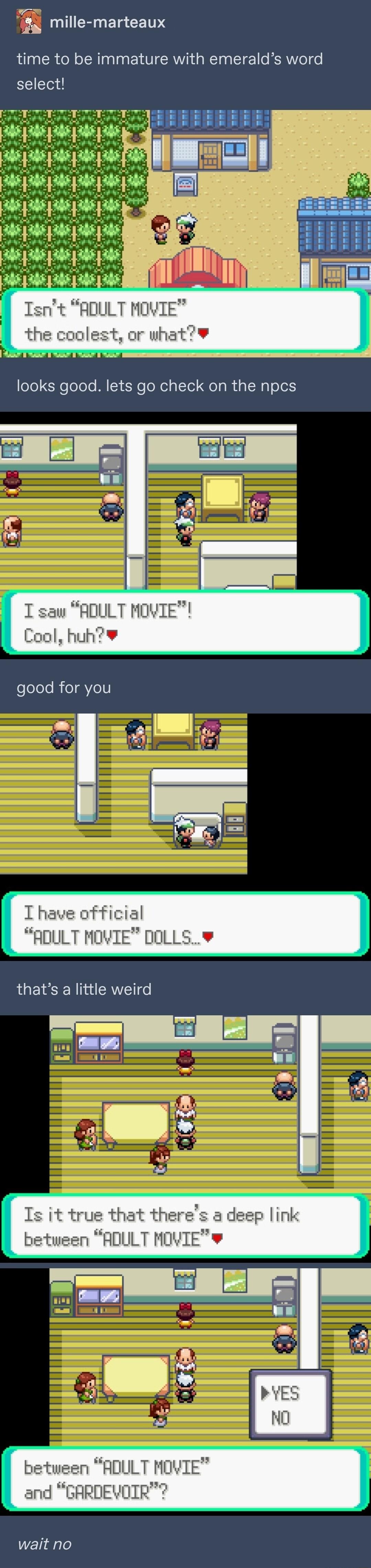 e IR ET CETTN time to be immature with emeralds word select Eai 3 L Tsnt ROULT MOVIE the what aw ADULT MOVIE huhw good for you