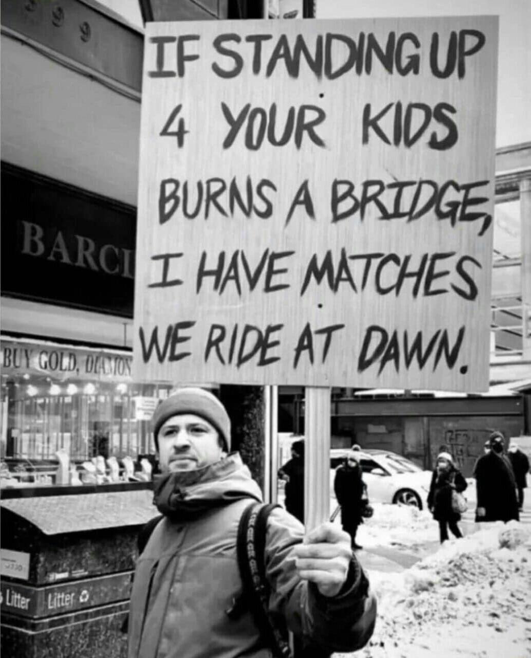 IF STANDING UP 4 YOUR KIDS _ BURNS A BRIDGE T HAVE MATCES WWWE RIDE AT DAW