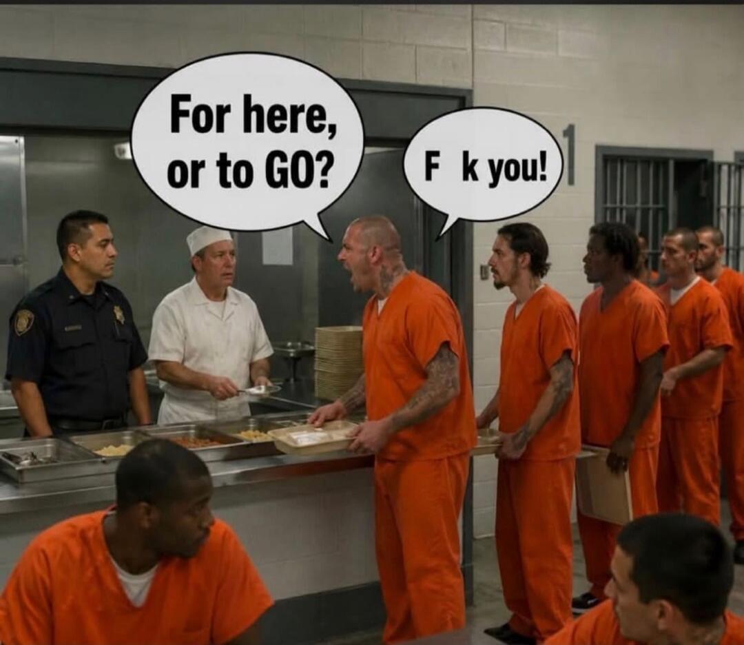 For here, or to GO? F k you!
