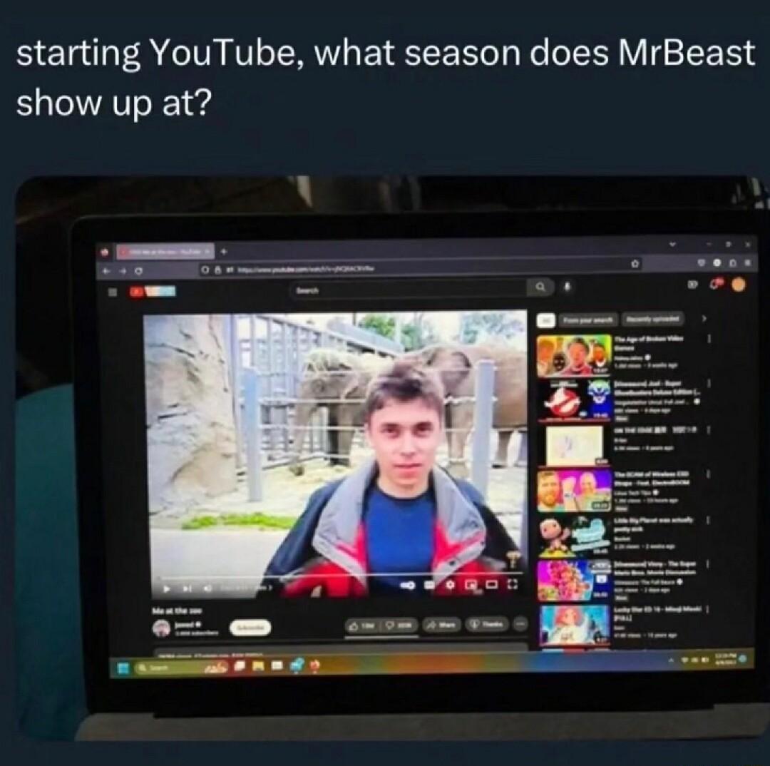 starting YouTube what season does MrBeast show up at