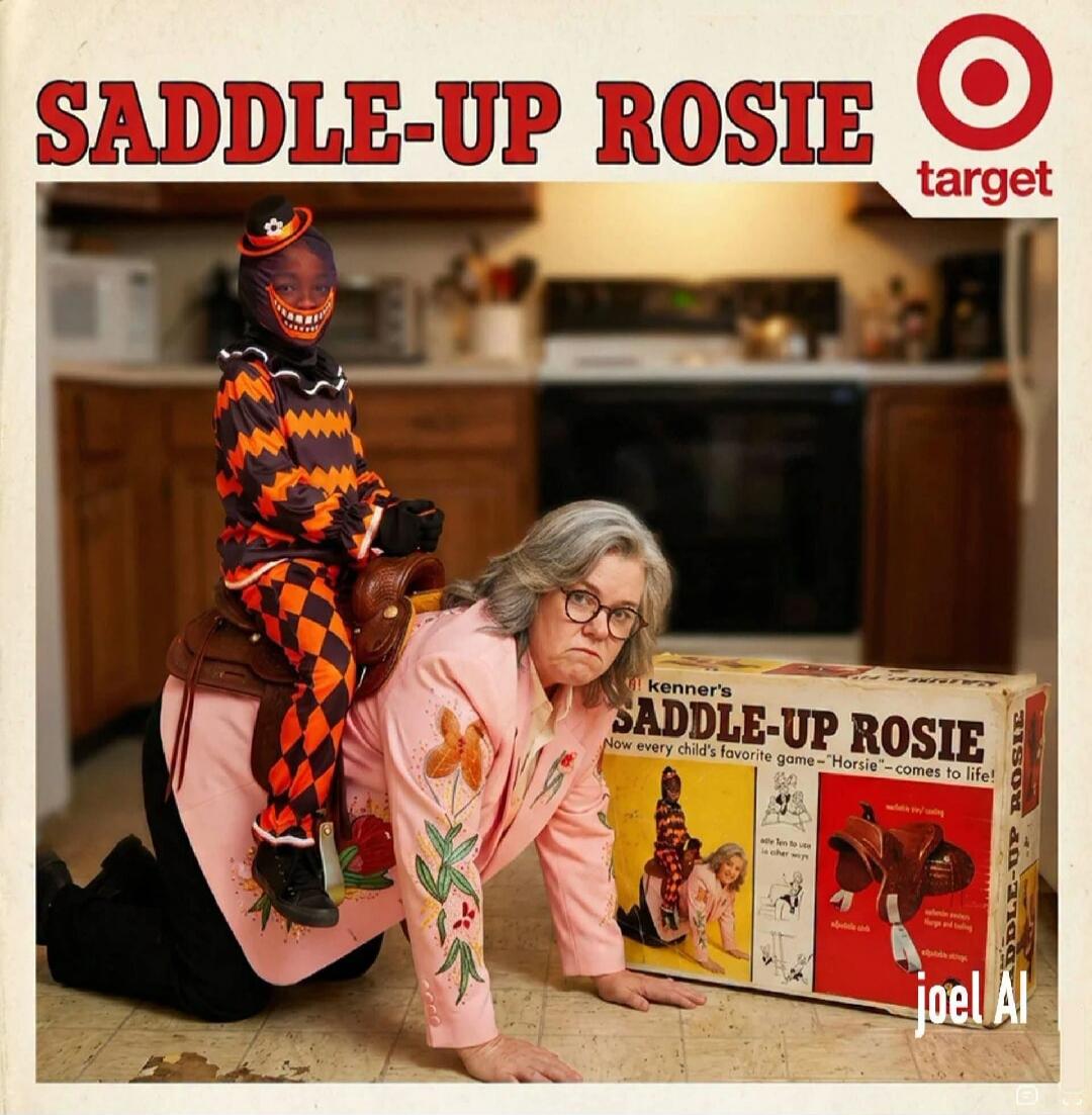 SADDLE-UP ROSIE target KENNER'S SADDLE-UP ROSIE Now every child's favorite game - 'Horsie' - comes to life! joel Al