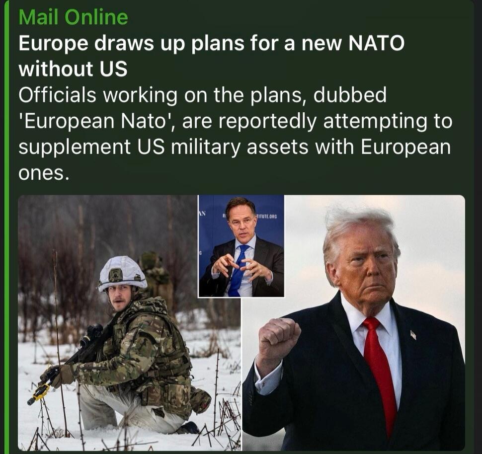 Mail Online. Europe draws up plans for a new NATO without US. Officials working on the plans, dubbed 'European Nato', are reportedly attempting to supplement US military assets with European ones.