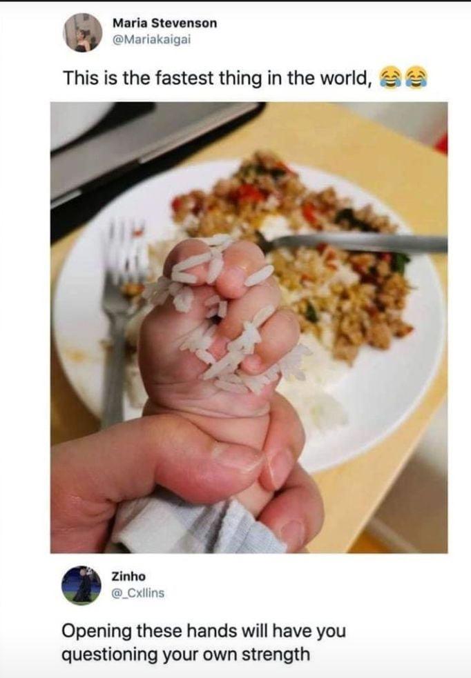 Maria Stevenson Mariakaigai This is the fastest thing in the world Zinho _Cxllins Opening these hands will have you questioning your own strength