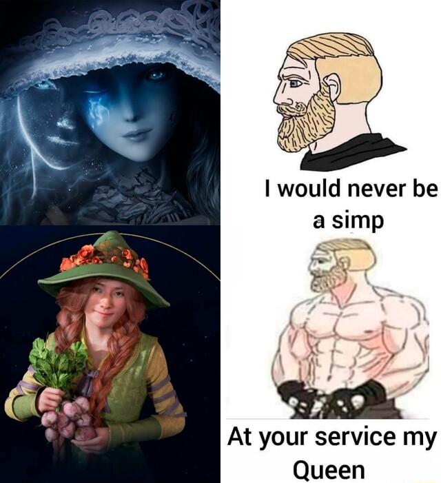 would never be a simp N At your service my Queen