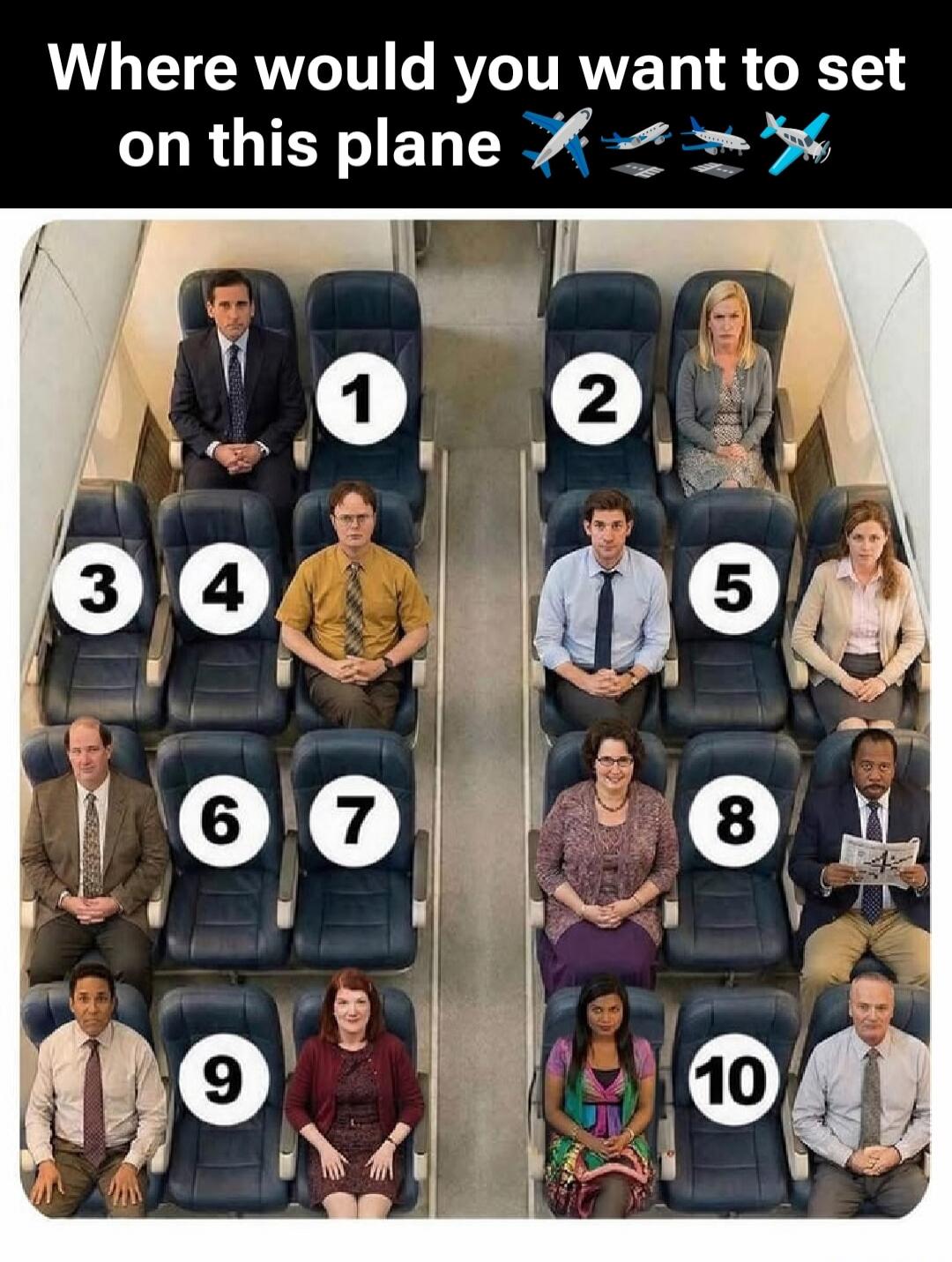 Where would you want to set on this plane